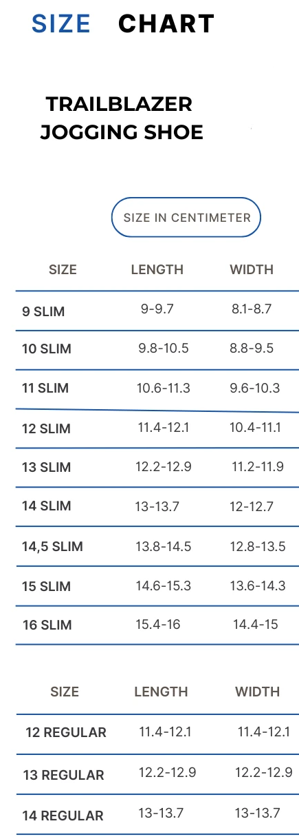 Equine Fusion TrailBlazer 4 Trailblazer-size-chart_